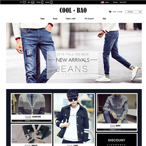 ishop 4系列时尚男装电子商务网站